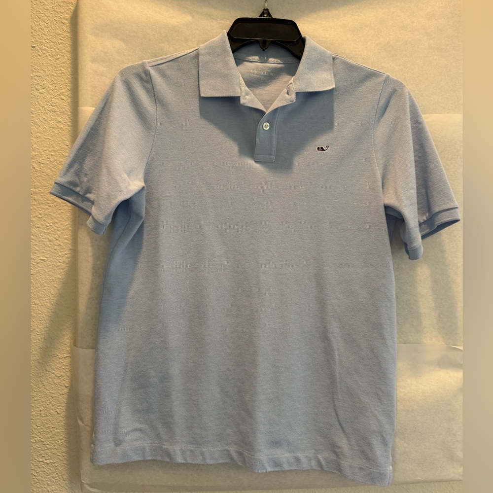 Vineyard Vines Sky Blue Polo Shirt, Boys Size XL